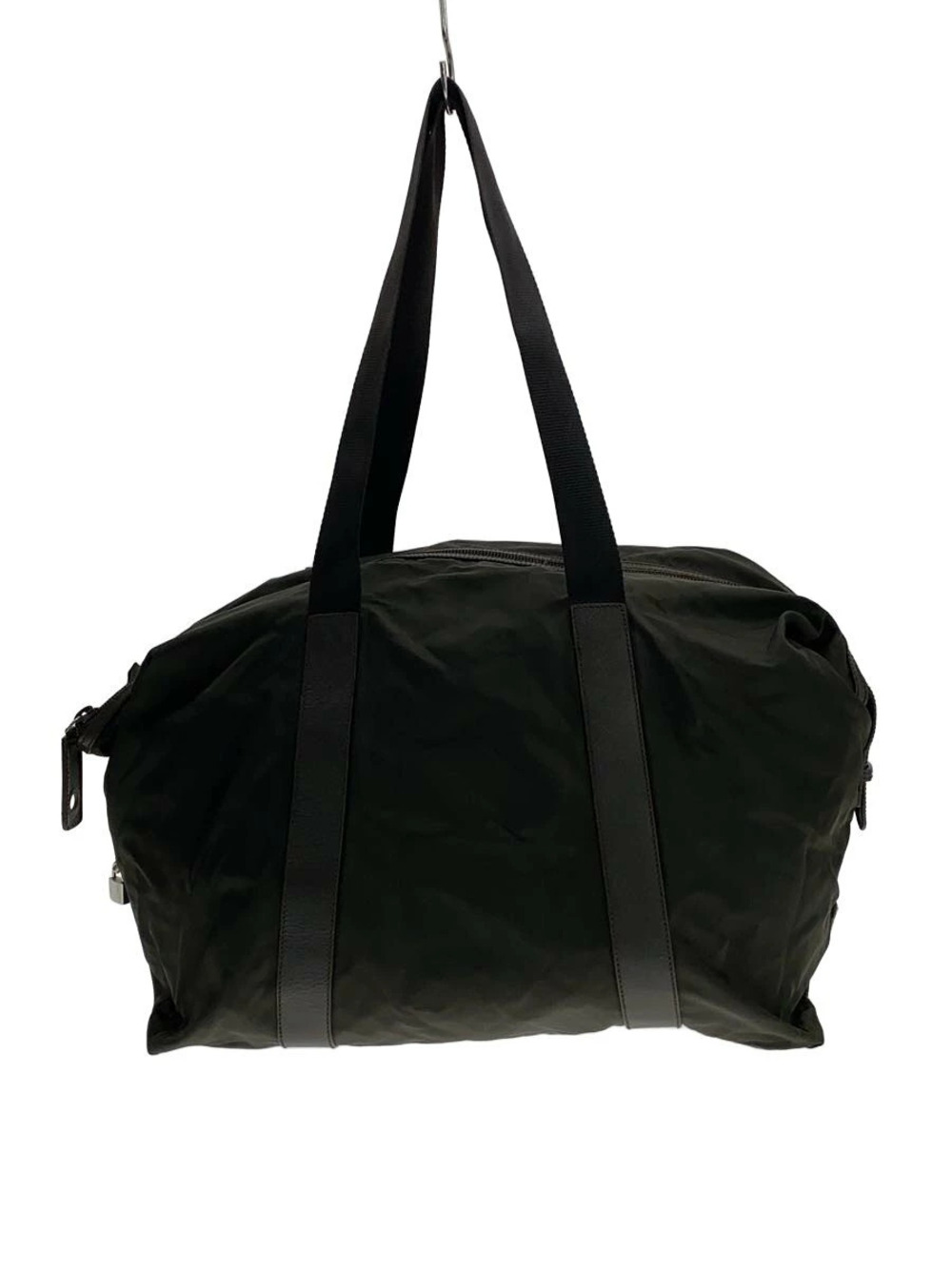 Prada Tessuto Boston Bag Key Khaki Green